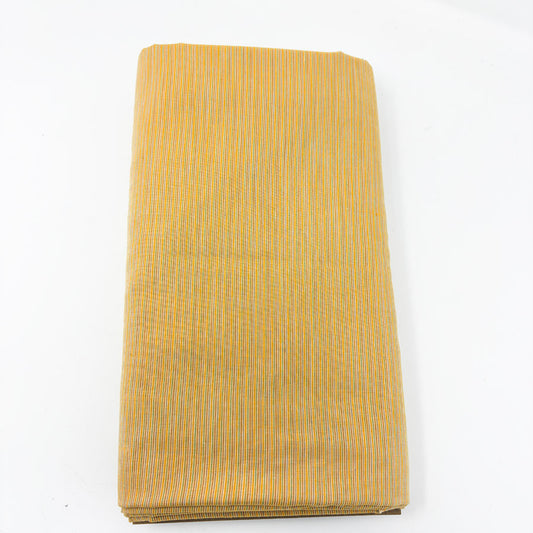 44" x 4 yds (random spots) Yellow Pinstripe Lightweight Apparel Fabric