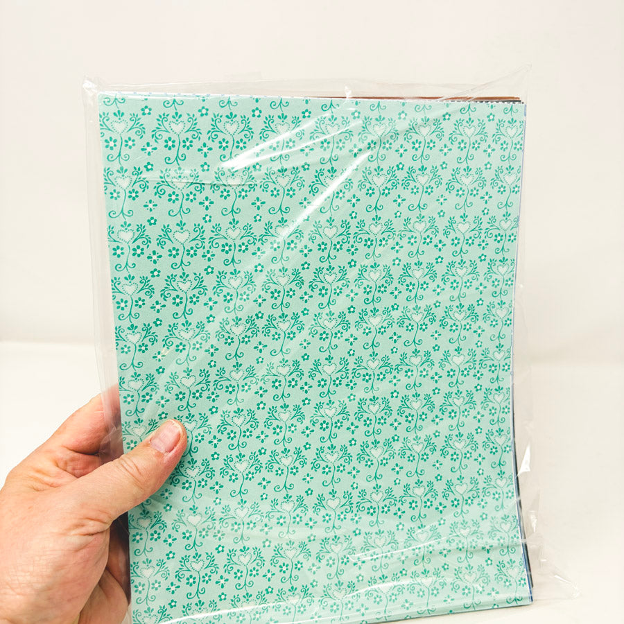 Stack of 8.5" x 11" Double Sided Patterned Paper