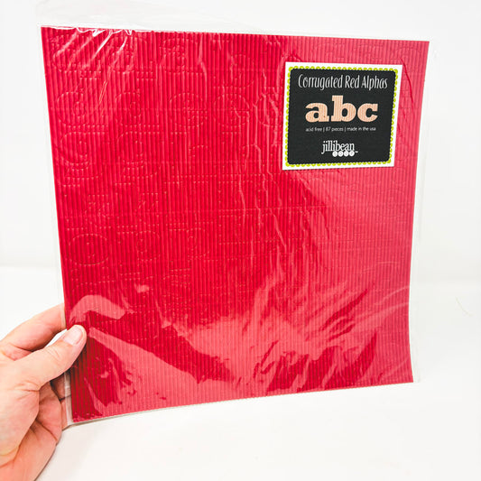12" x 12" Corrugated Paper with Alphabet