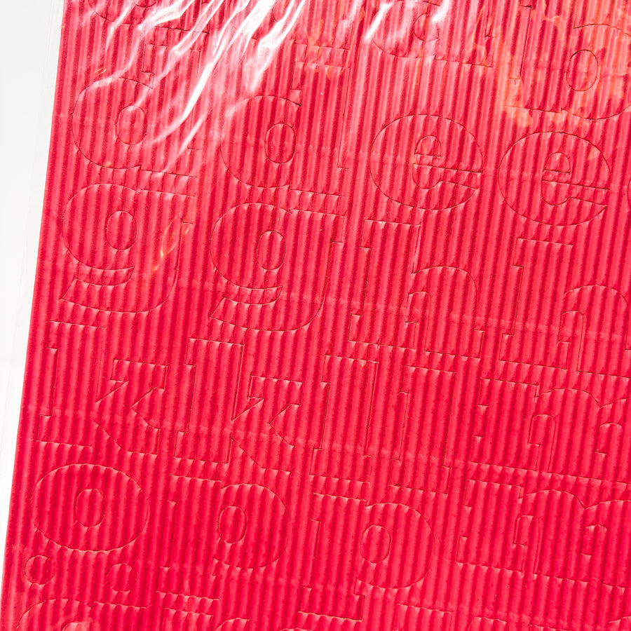 12" x 12" Corrugated Paper with Alphabet