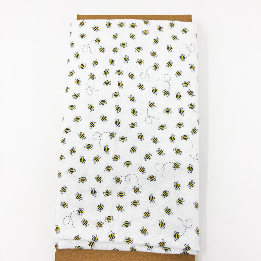 39" x 35" Small Bees Flannel Fabric