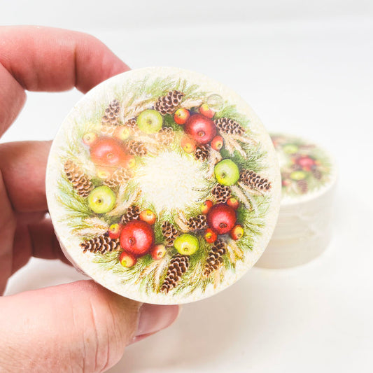 Apple Wreath - 100 Round Gift Tags (6-011)