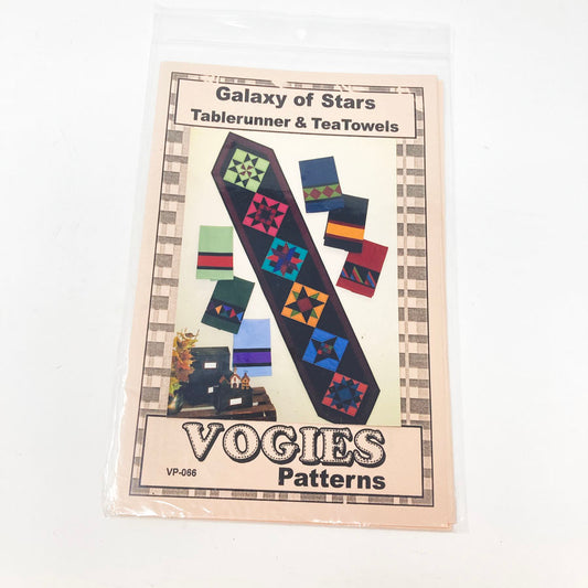 Galaxy of Stars Table Runner & Tea Towels by Vogies Patterns