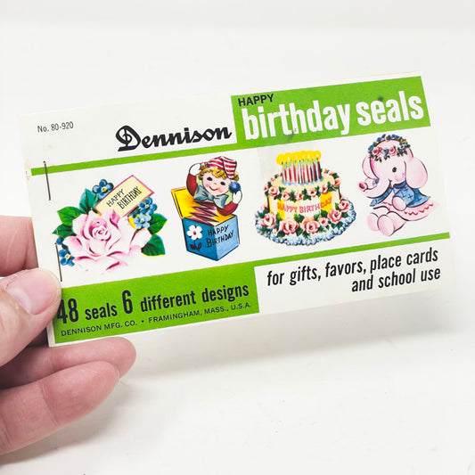 Happy Birthday – Vintage Dennison Seals