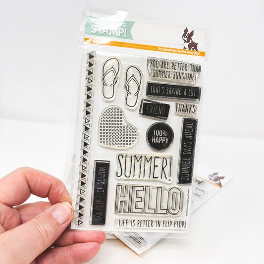 Flip Flop Season – Simon Says Stamp Clear Stamp Set with Stencil