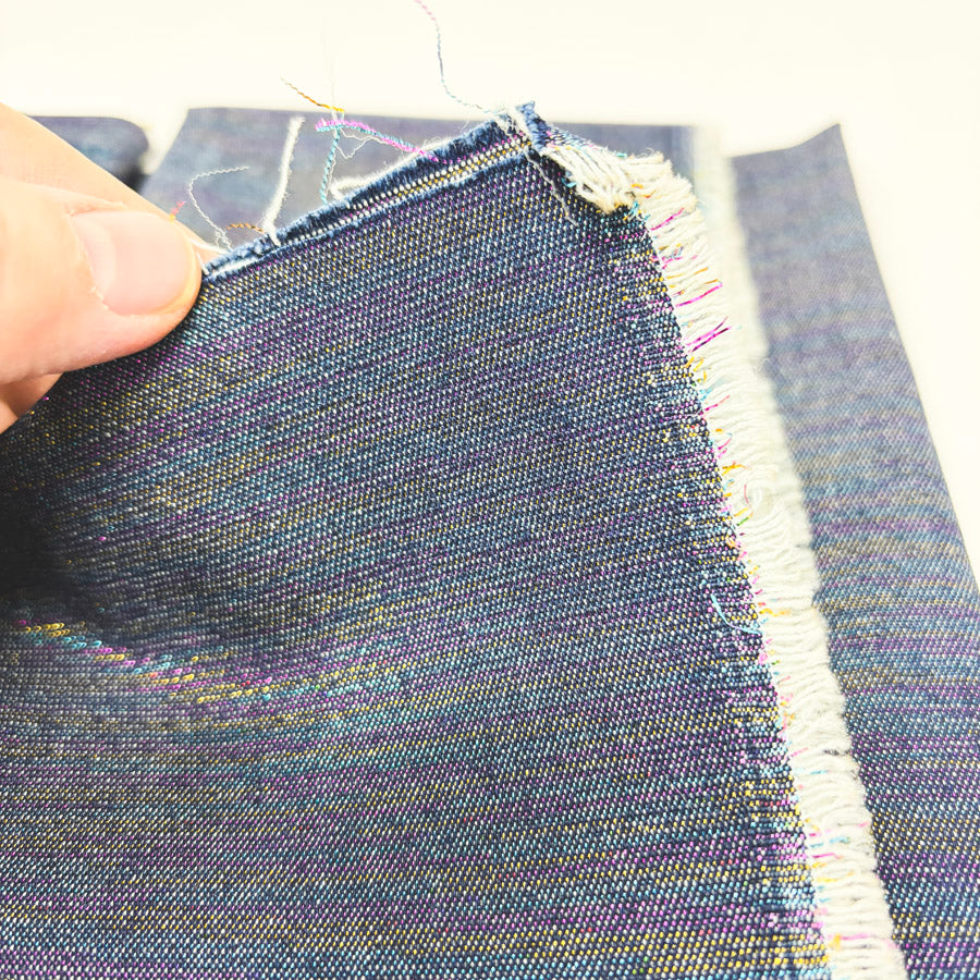 49" x 35" Iridescent Multi-Color Crossweave Fabric