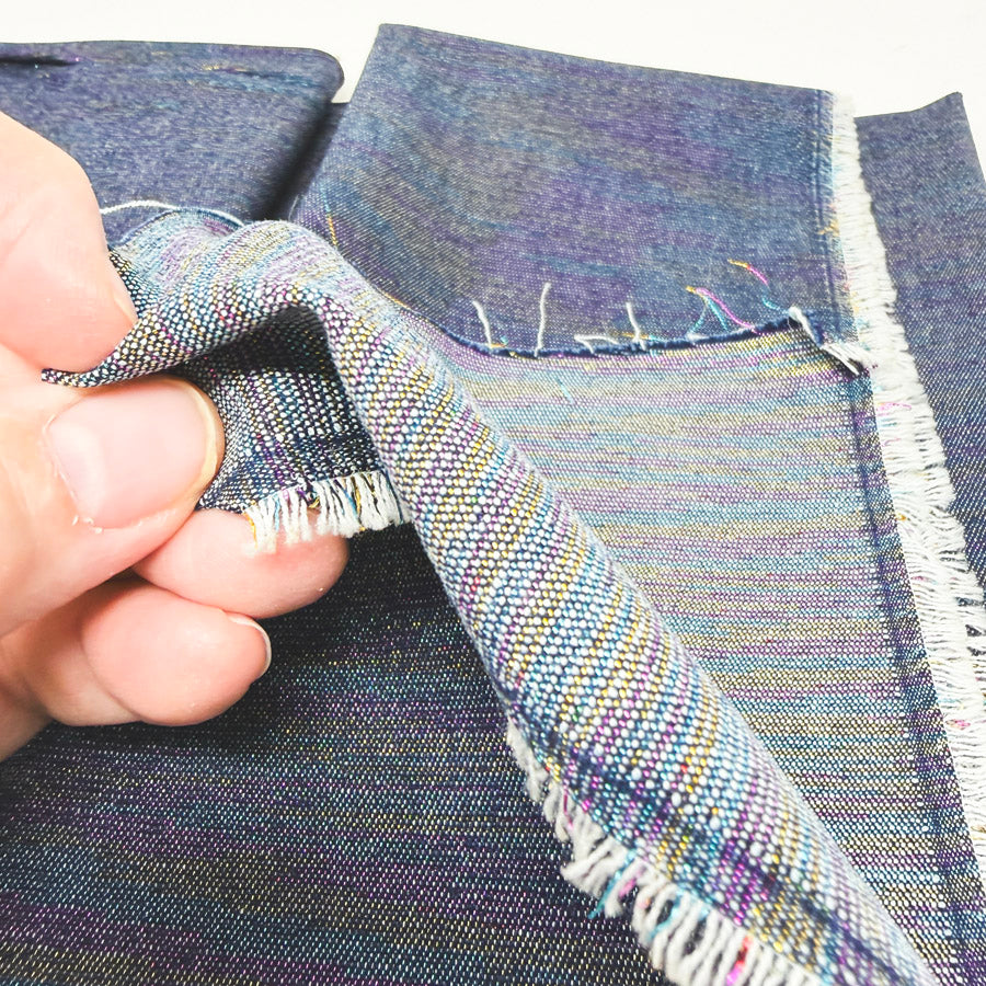 49" x 35" Iridescent Multi-Color Crossweave Fabric