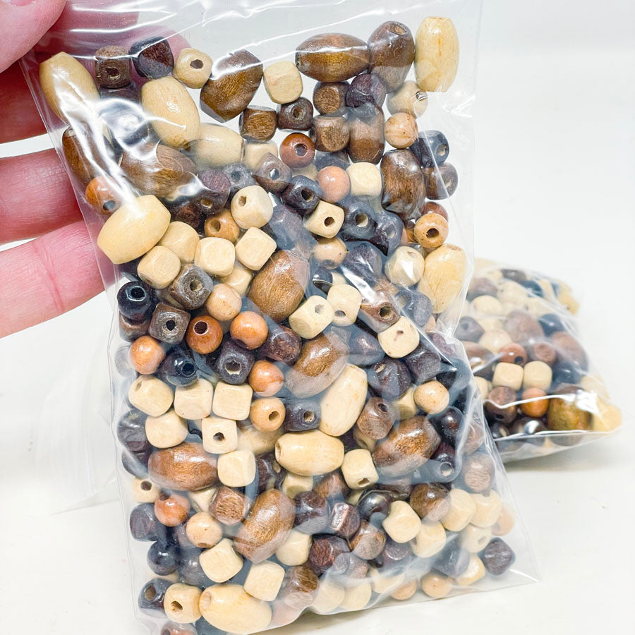 6" x 9" Bag of Wood Beads