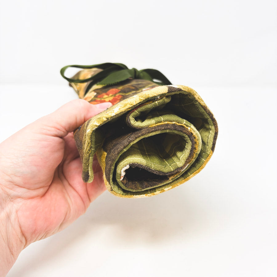 Floral Knitting Needle Roll Up