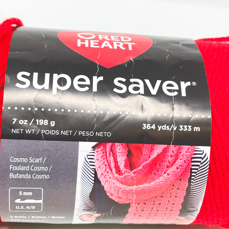 Cherry Red - Red Heart Super Saver Yarn