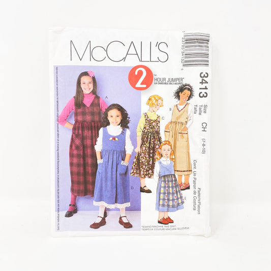 McCalls Kids 2 Hours Jumper Sewing Pattern 3413 (7-8-10)