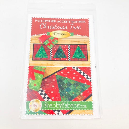 Christmas Tree Patchwork Accent Runner by Shabby Fabrics