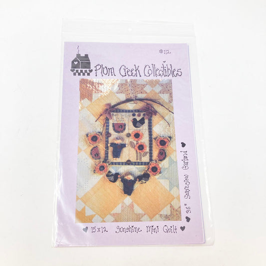 Sunshine Mini Quilt Pattern by Plum Creek Collectibles