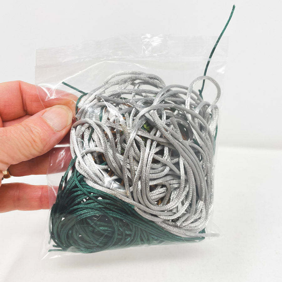 Mixed Color Rattail Cord Bundles