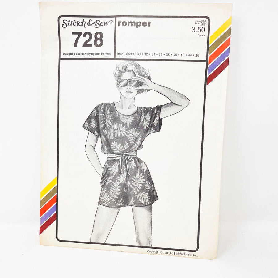 Romper - Stretch and Sew Sewing Pattern 728 (1985)