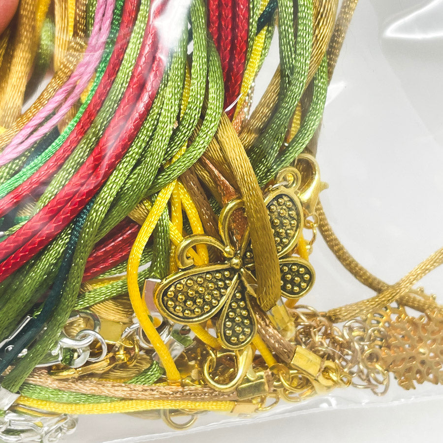 Fall Colors Rattail Necklaces with Fittings & Charms Bundle