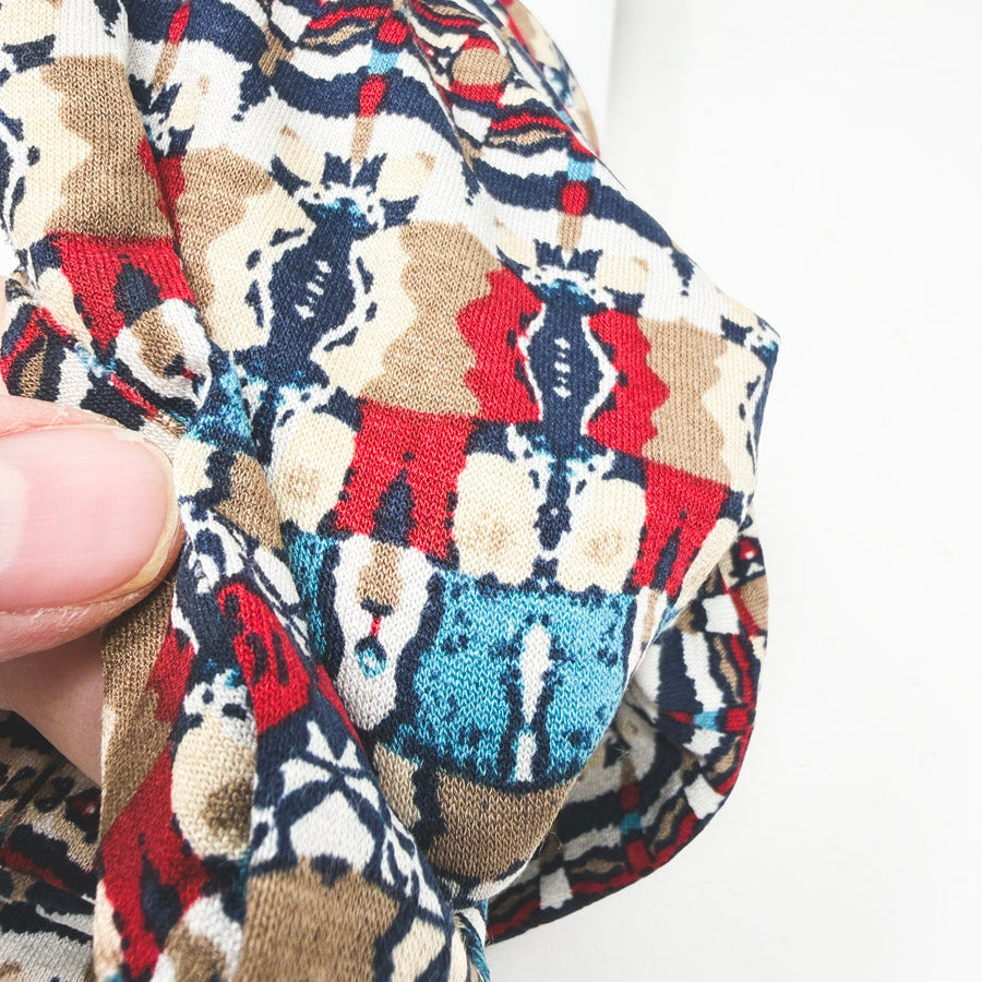 55" × 58" Polyester Jersey Knit – Abstract Southwestern Print