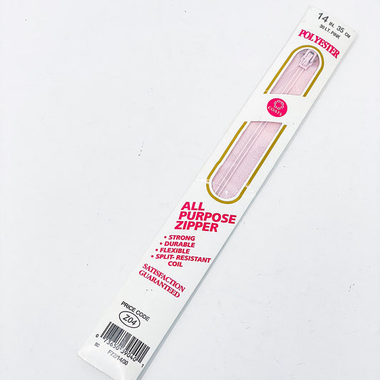 All-Purpose Zipper--Pink/Polyester