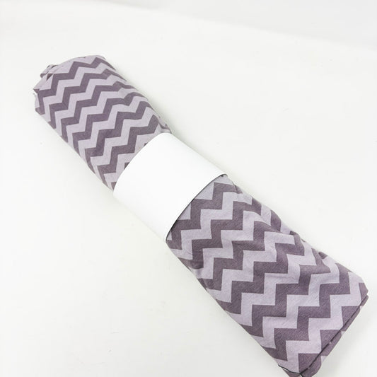 60" × 1 yd Riley Blake Cotton Spandex Jersey Knit – Lavender Gray Chevron