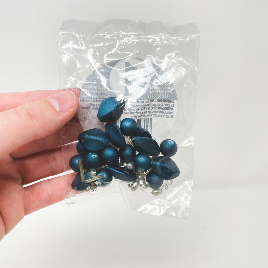 Blue Silver & Pearl Mix