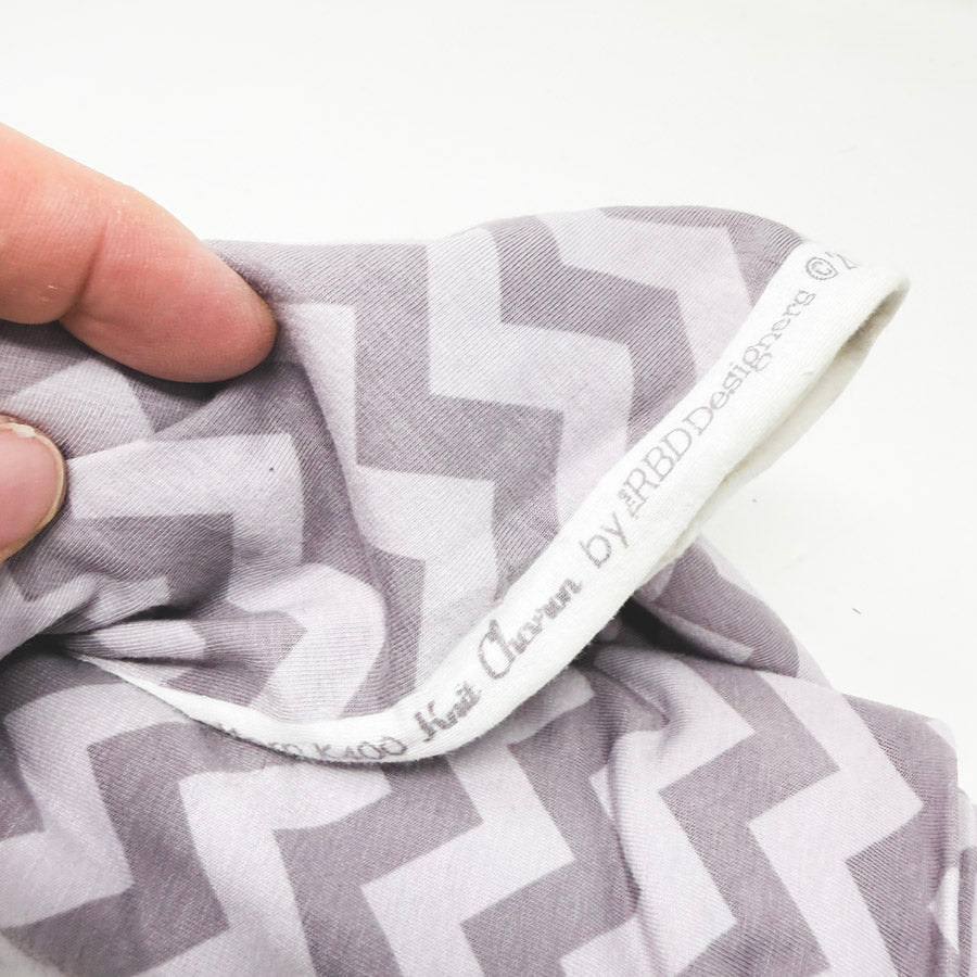 60" × 1 yd Riley Blake Cotton Spandex Jersey Knit – Lavender Gray Chevron