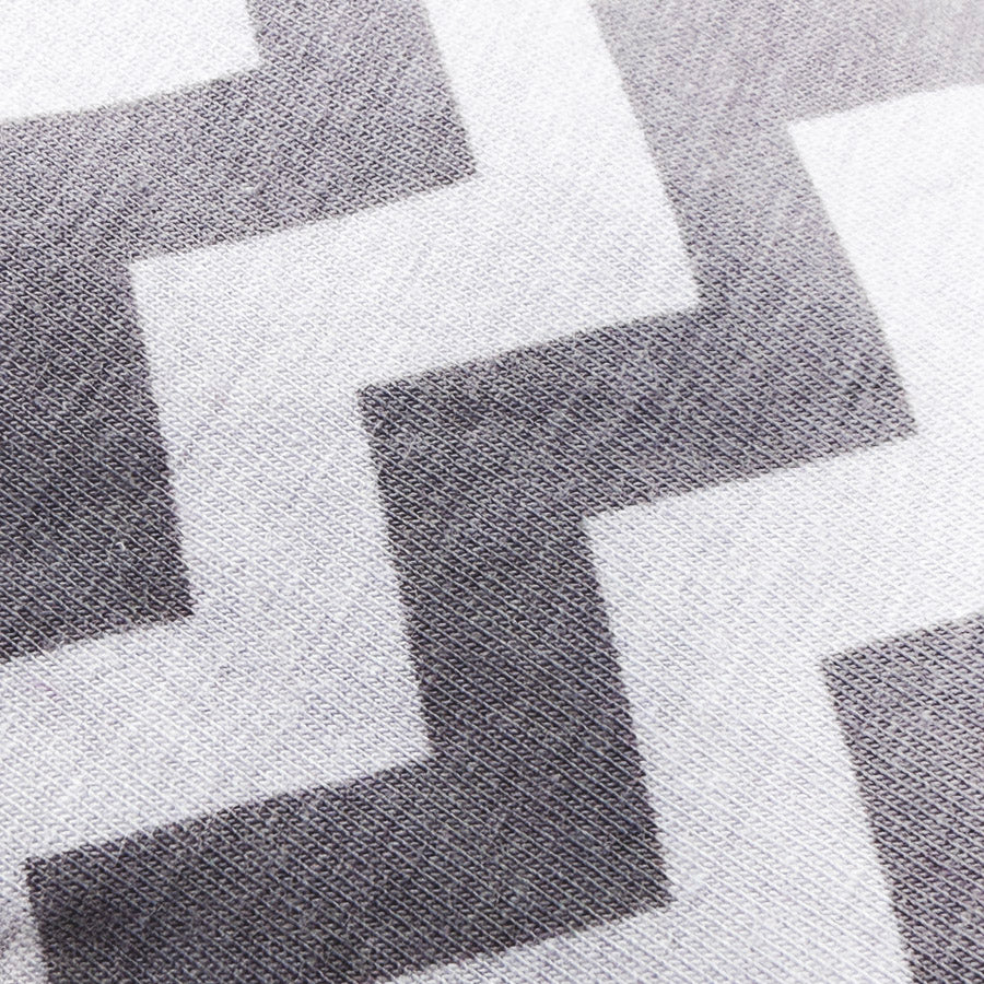 60" × 1 yd Riley Blake Cotton Spandex Jersey Knit – Lavender Gray Chevron