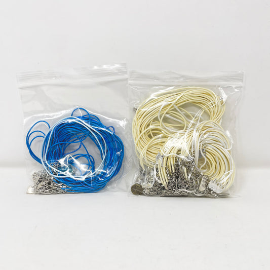 Rattail Necklaces - Blue or Cream (1)