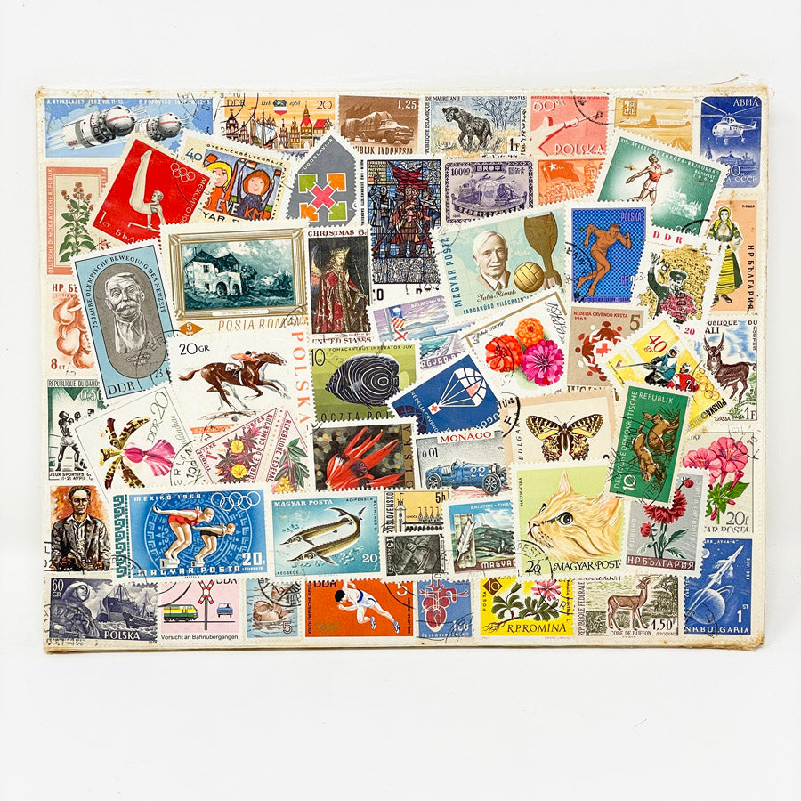 Vintage Postage Stamp Art