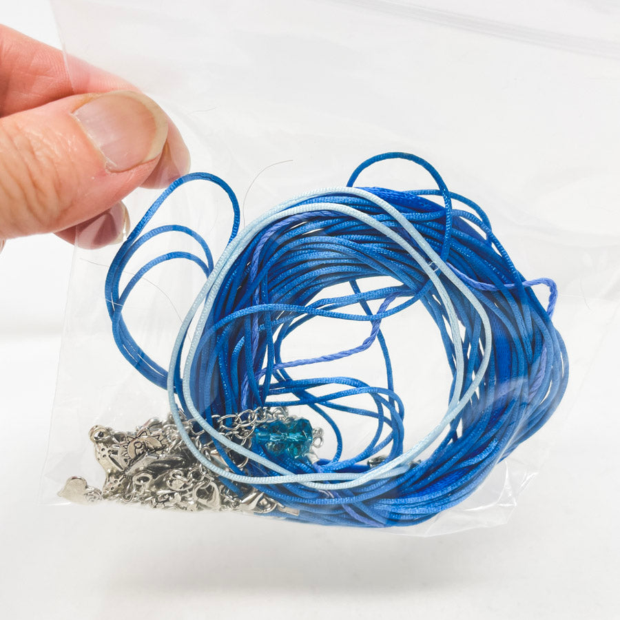 Rattail Necklaces - Blue or Cream (1)