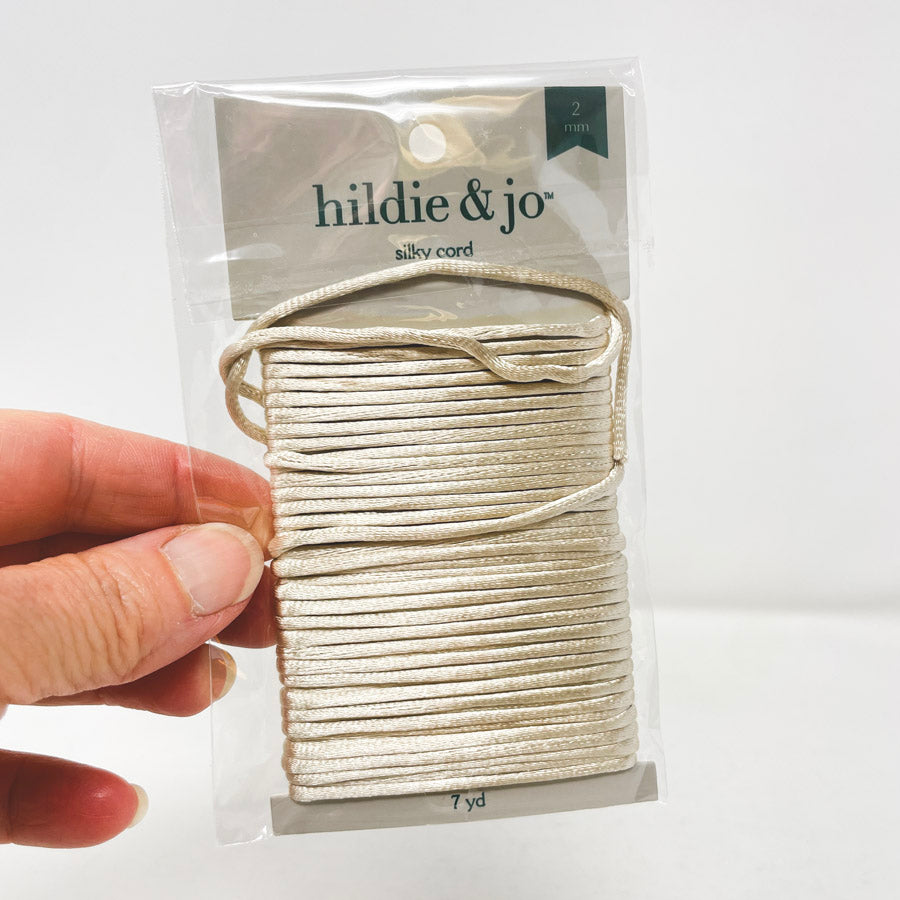 Hildie & Jo Silky Cord Silver