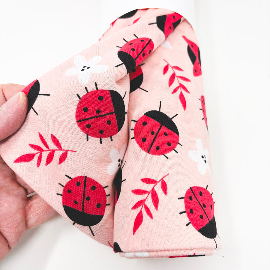 56" × 64" Ladybug Jersey Knit