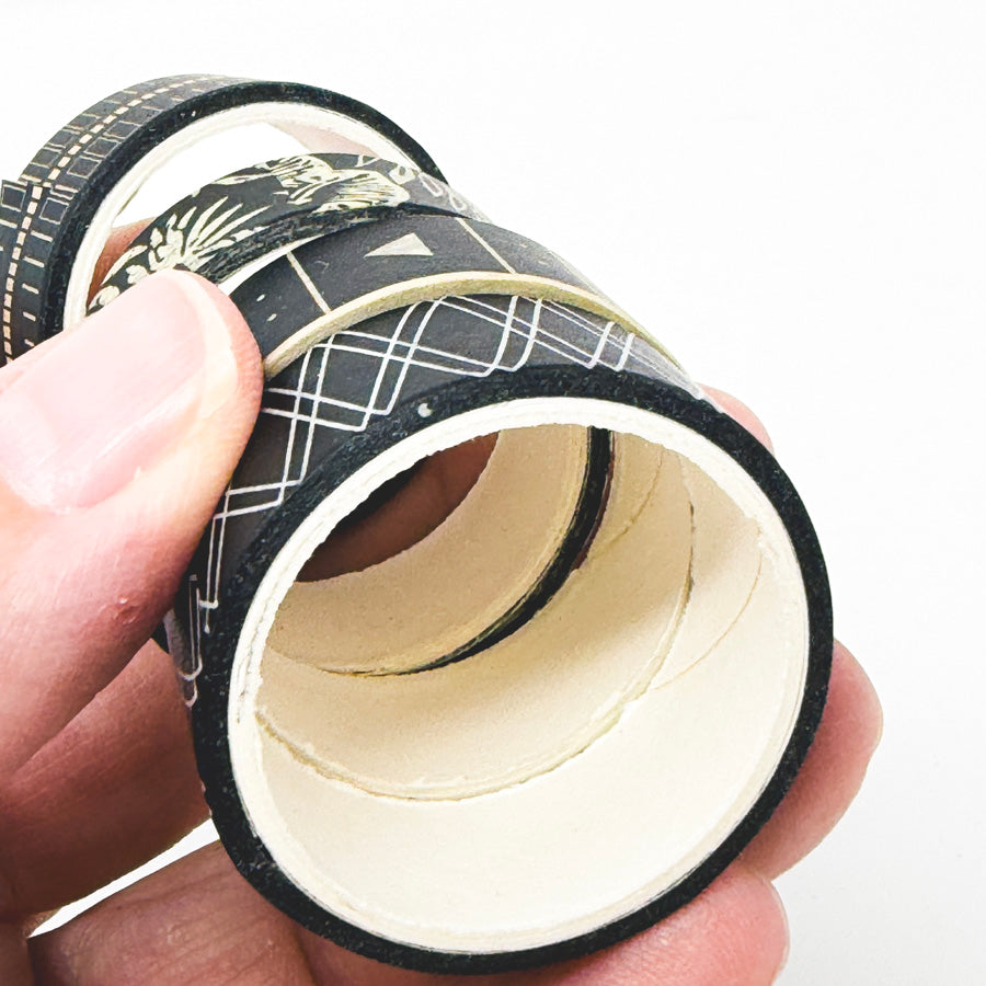 Black & White/Cream Washi Tape Bundle (6)