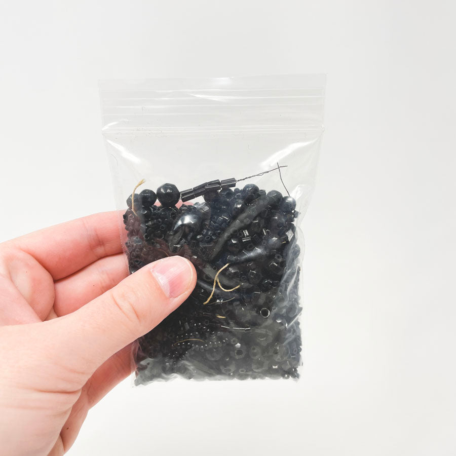 All Black Assorted Beads