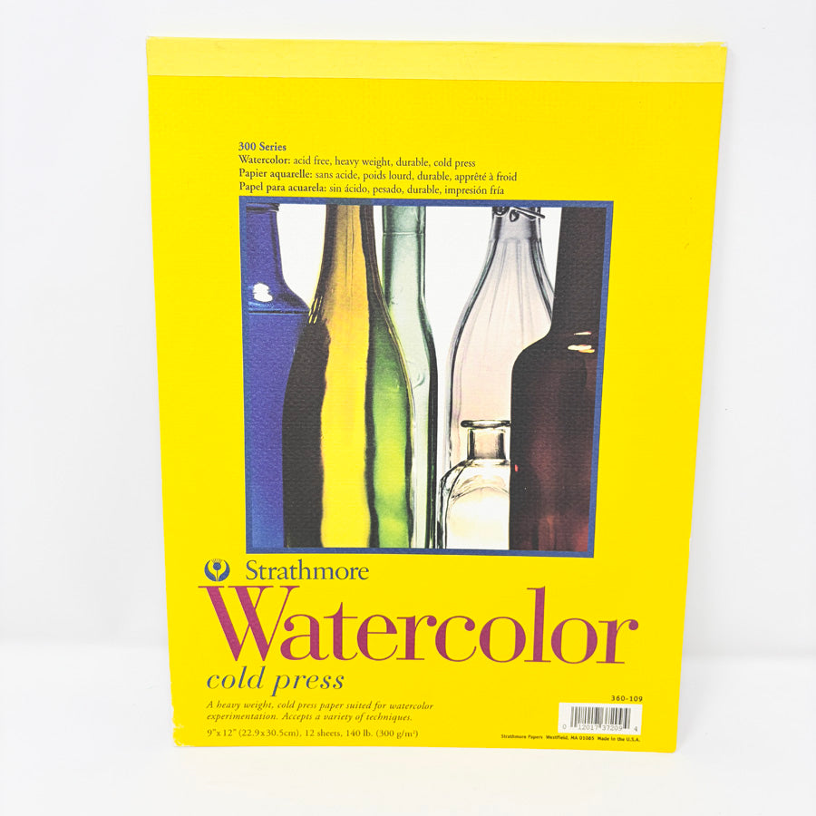 9x12 Strathmore Cold Press Watercolor Paper Pad