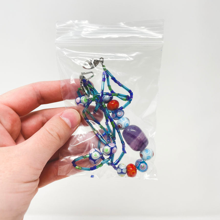 Stringed Colorful Glass Bead Mix
