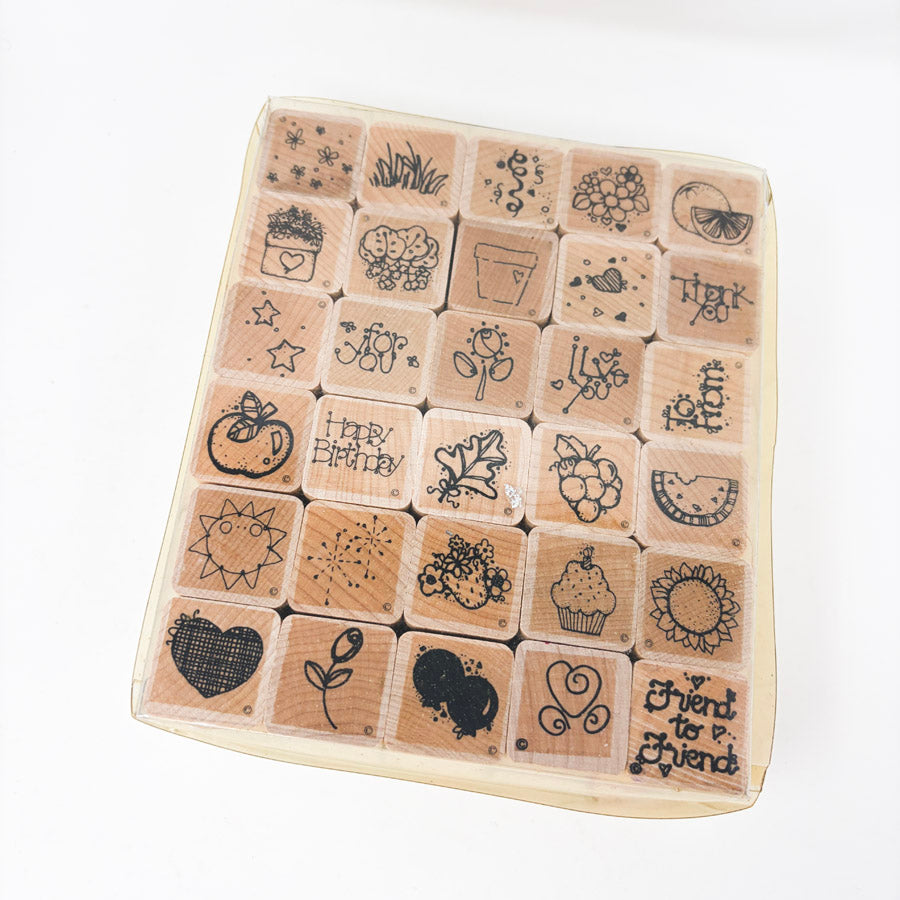 D.O.T.S. Super Set Wood Back Rubber Stamps