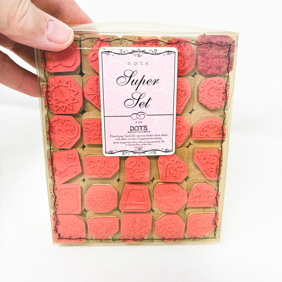 D.O.T.S. Super Set Wood Back Rubber Stamps