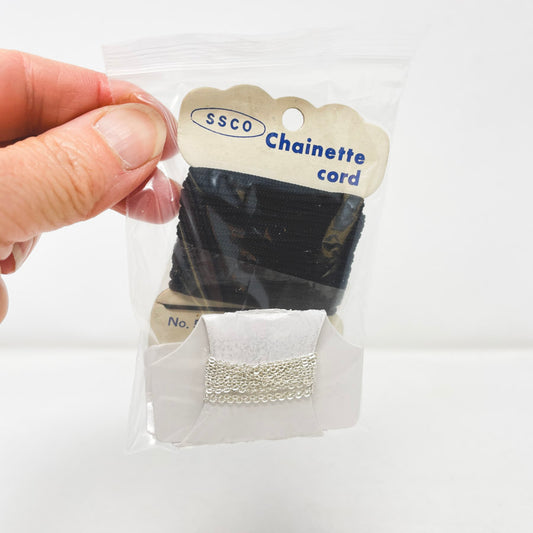 Black Chainette Cord and Chain Bundle