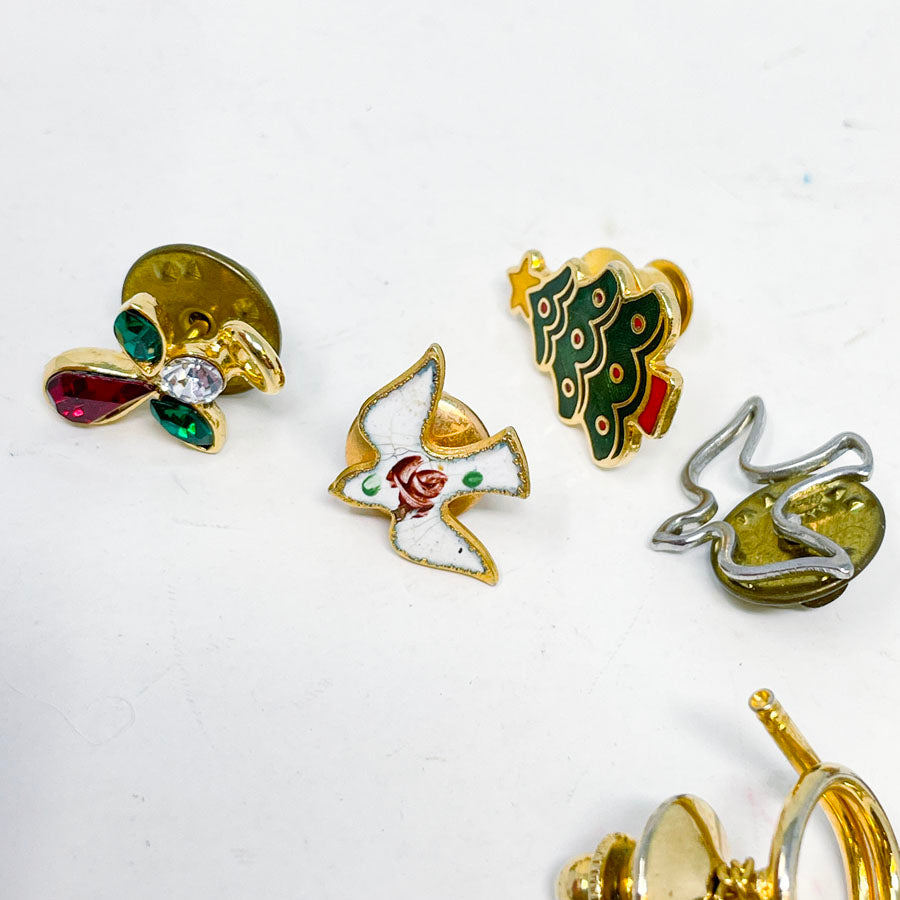 Christmas Pins and Earrings Bundle