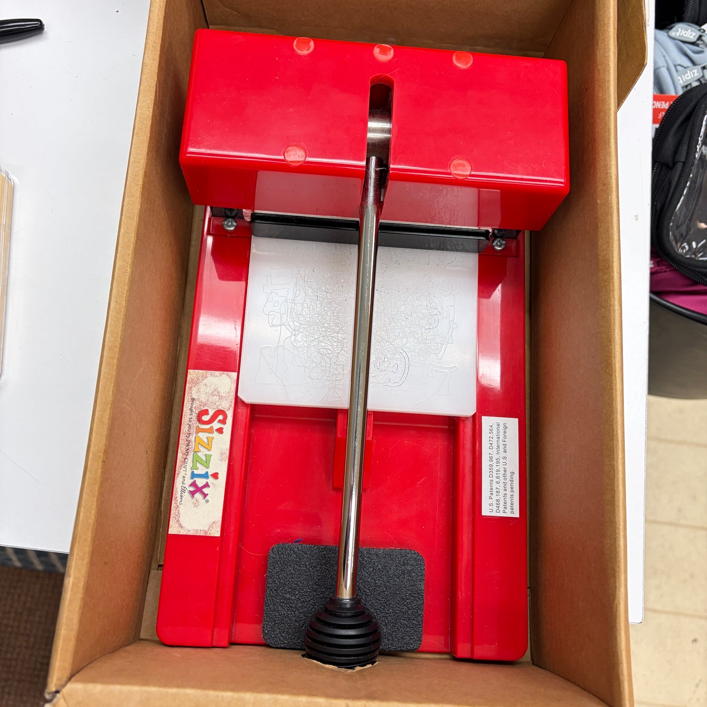 Sizzix Original Red Personal Die Cutting Machine with Converter