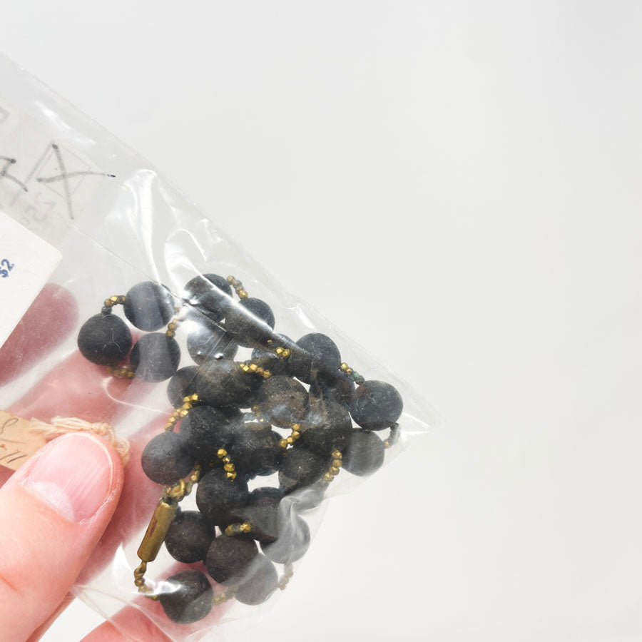 Lightweight Black Round Stringed Beads