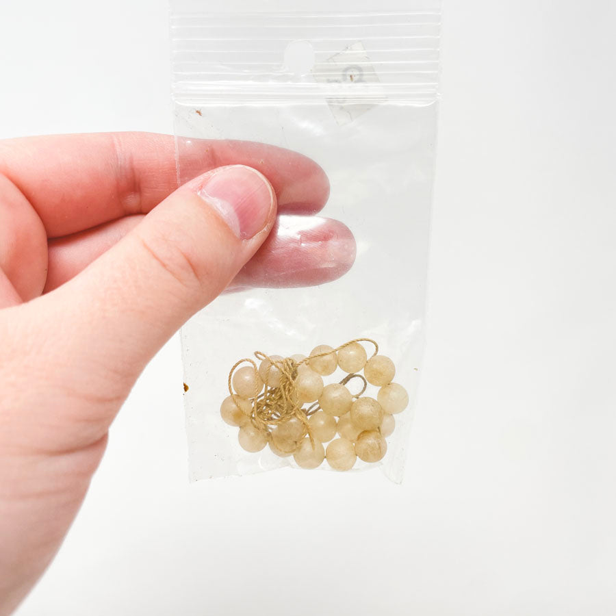 Tan Round Glass Beads