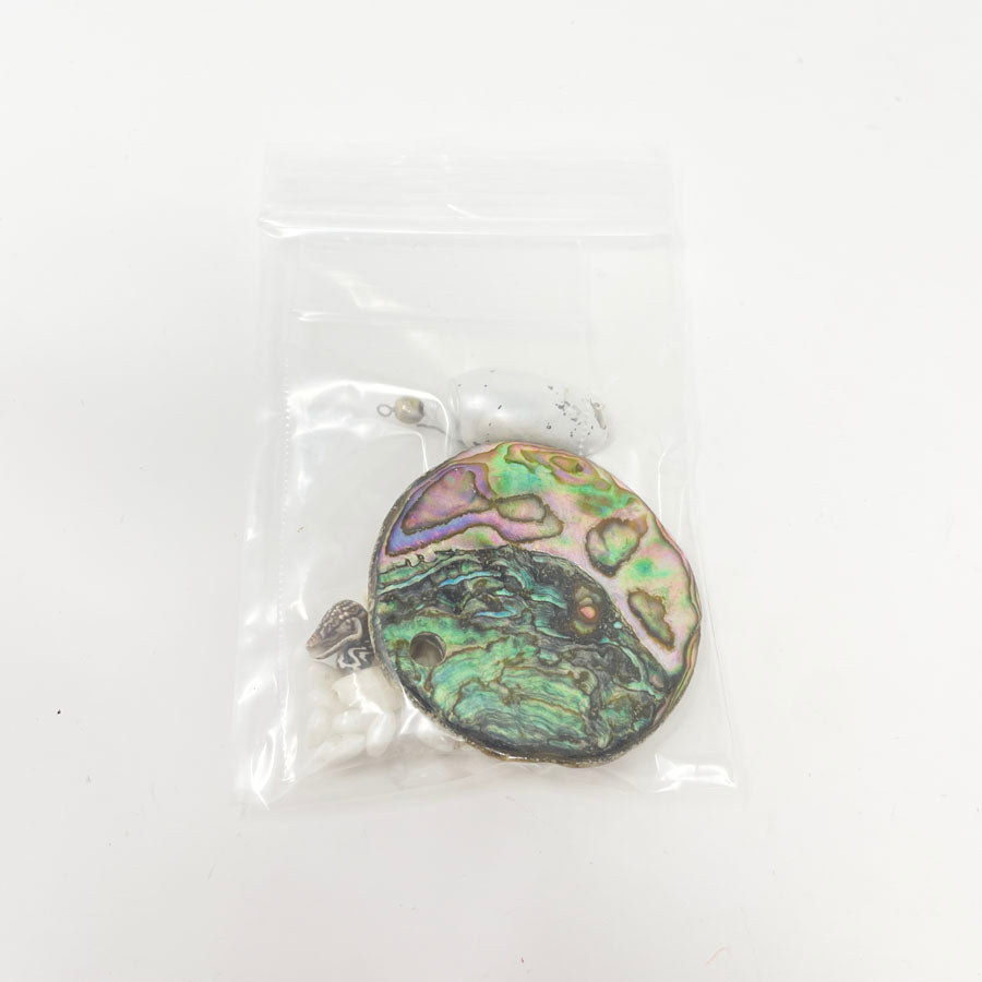 Abalone Charm with Assorted Shell Beads
