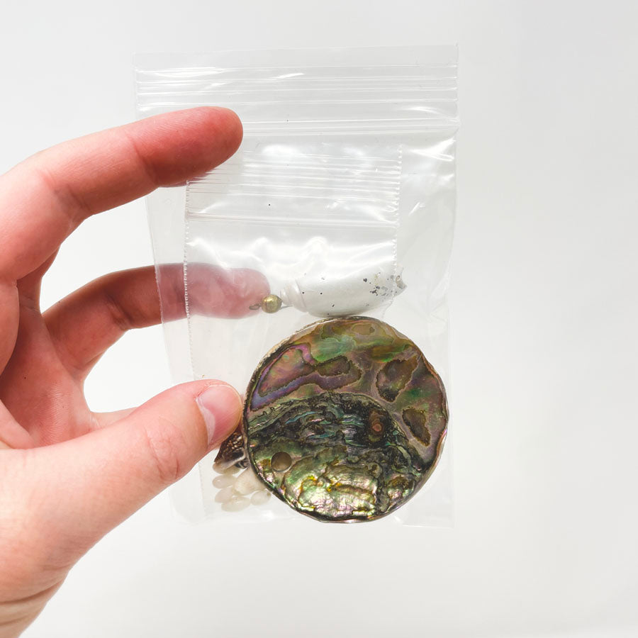 Abalone Charm with Assorted Shell Beads