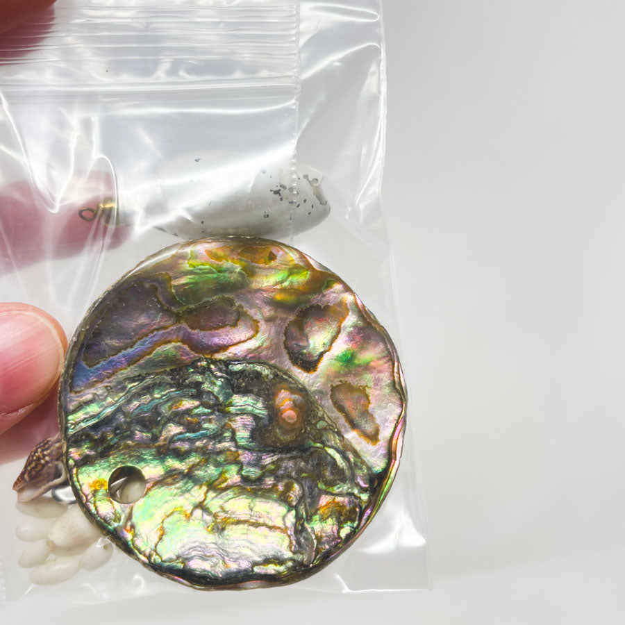 Abalone Charm with Assorted Shell Beads