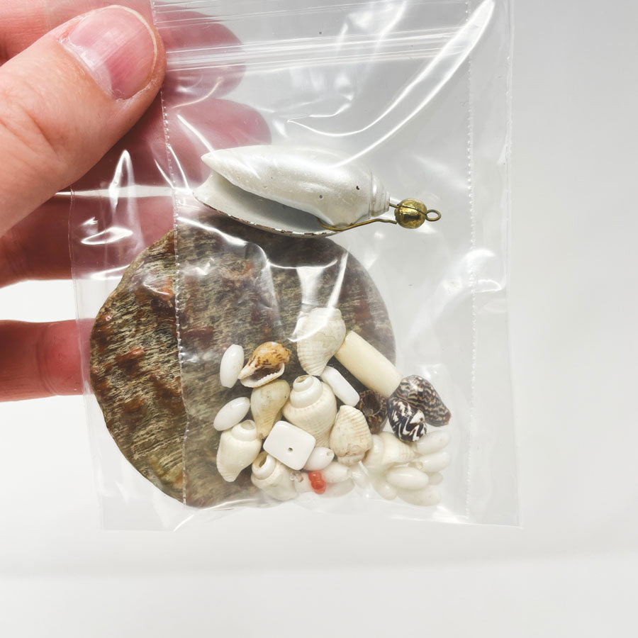 Abalone Charm with Assorted Shell Beads