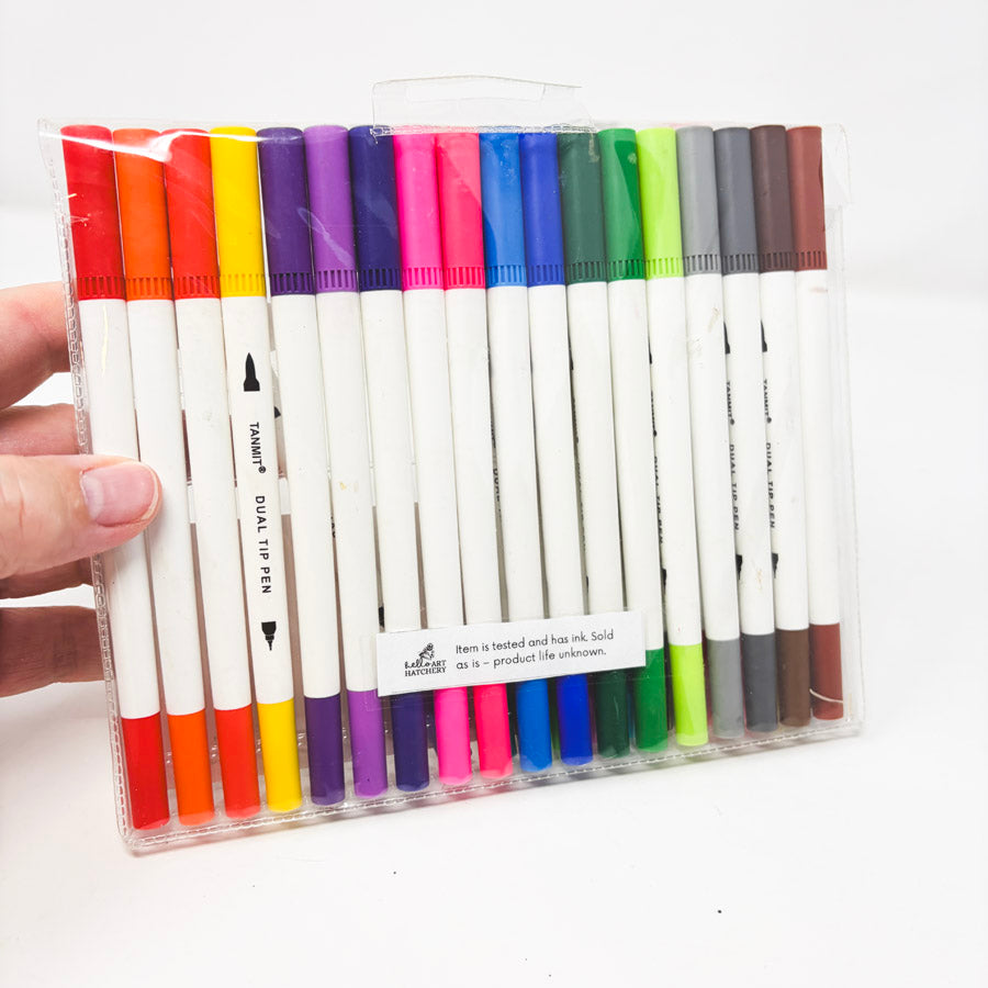 Tanmit Dual Tip Brush Pens Set - partial