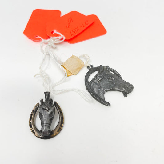 Metal Horse Charms (2)