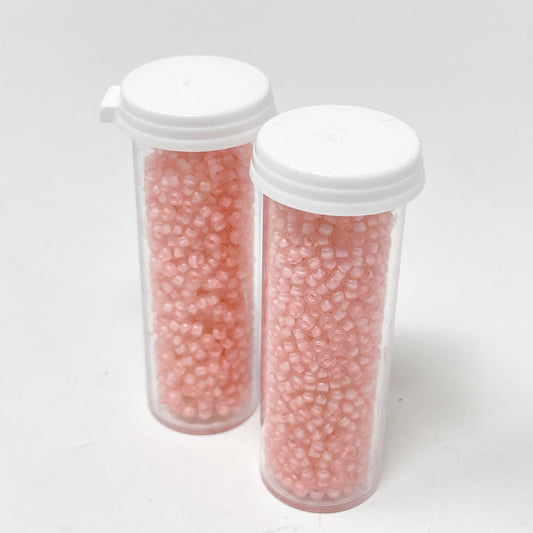 Pink Matte Translucent Seed Beads - 9g (1)