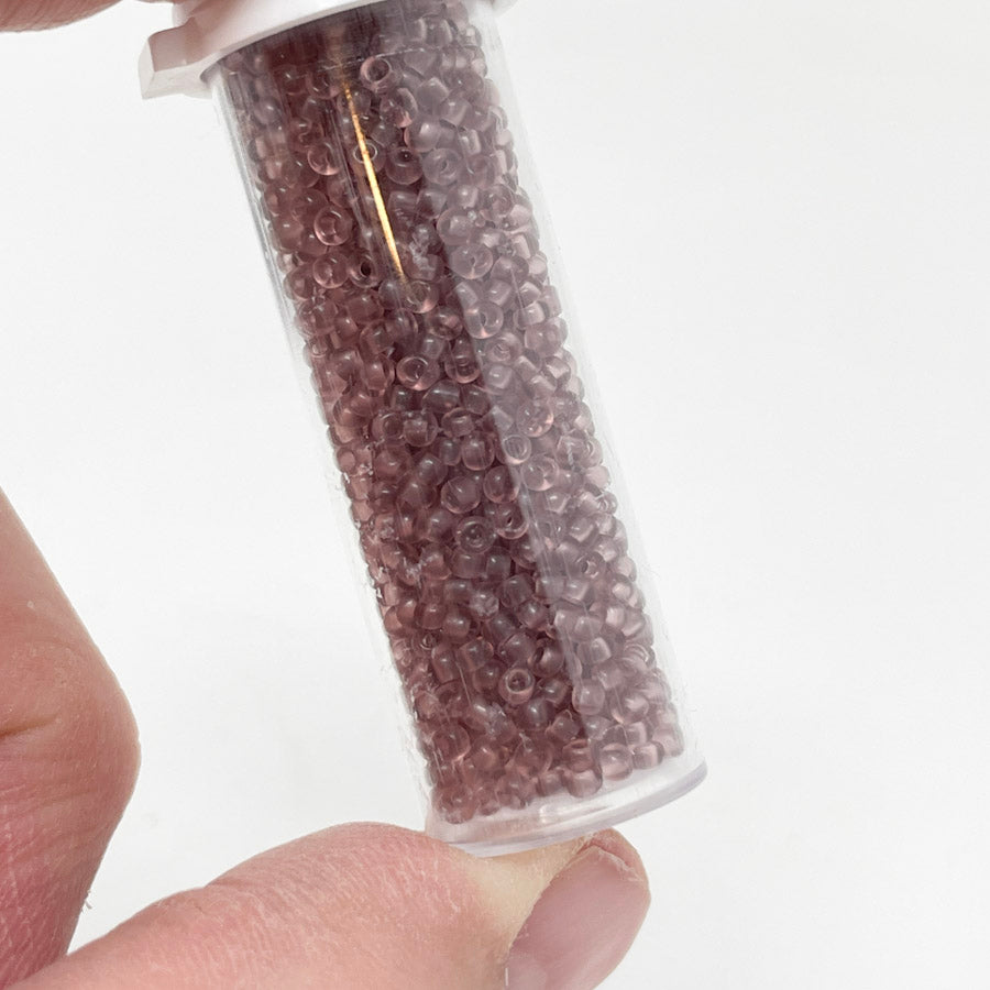 Matte Translucent Purple Seed Beads - 12g